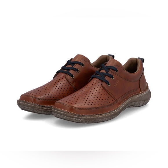 Rieker Men’s Brown Leather Lace-Up Comfort Shoes Wide Fit Perforated 43 US 10 - Picture 4 of 10